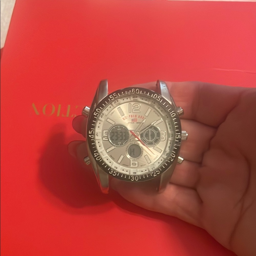 US POLO Silver and White Watch